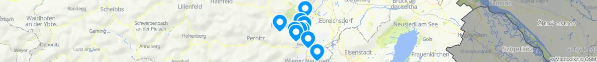 Kartenansicht für Apotheken-Notdienste in der Nähe von Enzesfeld-Lindabrunn (Baden, Niederösterreich)